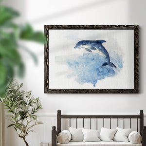 Wave Jumping-Premium Framed Canvas - Ready to Hang