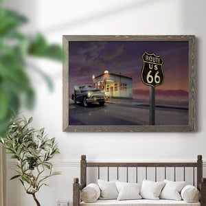 Route 66-Premium Framed Canvas - Ready to Hang