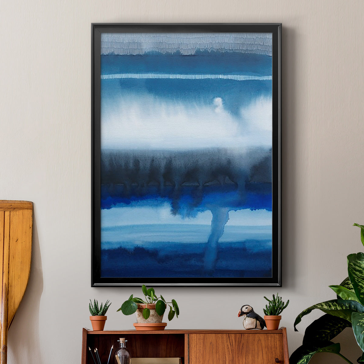 Deep Blue Shore I Premium Framed Print - Ready to Hang