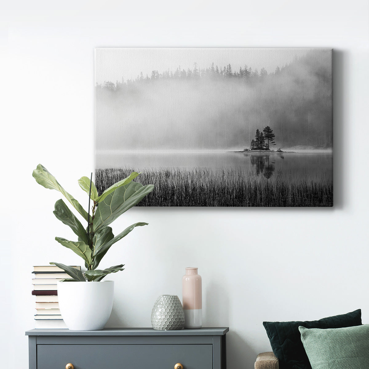 Island Fog Premium Gallery Wrapped Canvas - Ready to Hang