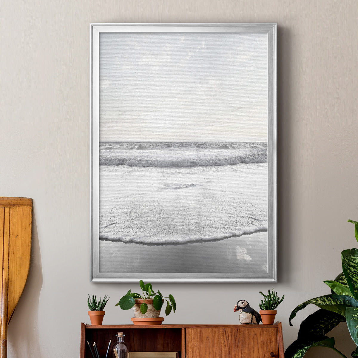 Serene Shore Premium Framed Print - Ready to Hang