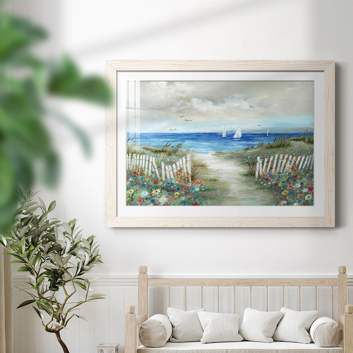 Coastal Garden-Premium Framed Print - Ready to Hang