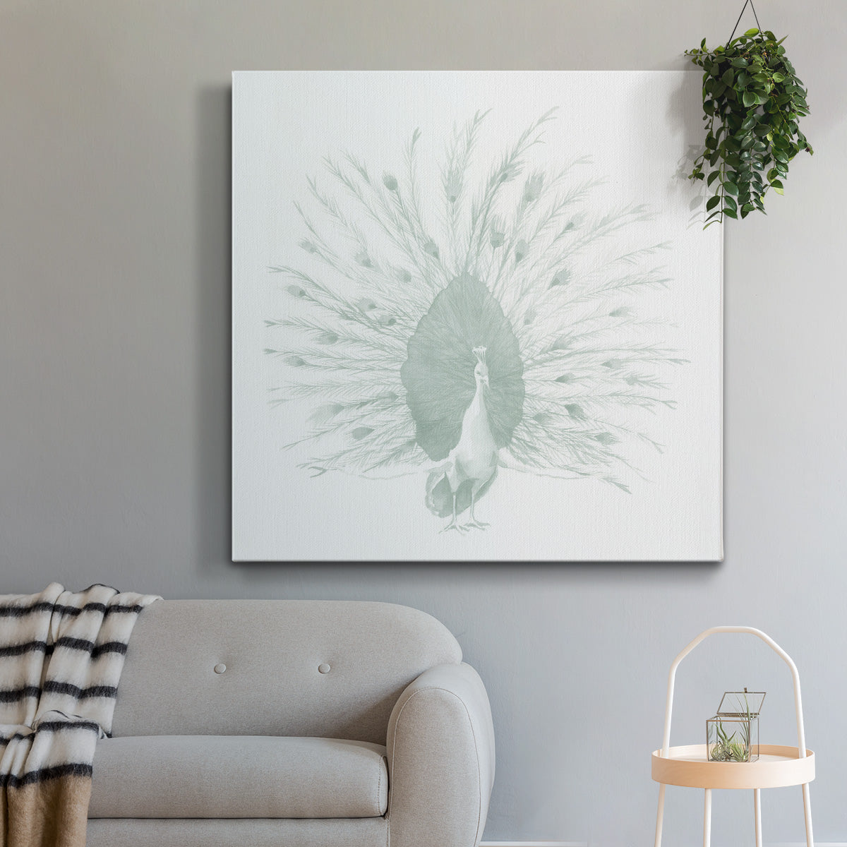 Sage Peacock I-Premium Gallery Wrapped Canvas - Ready to Hang