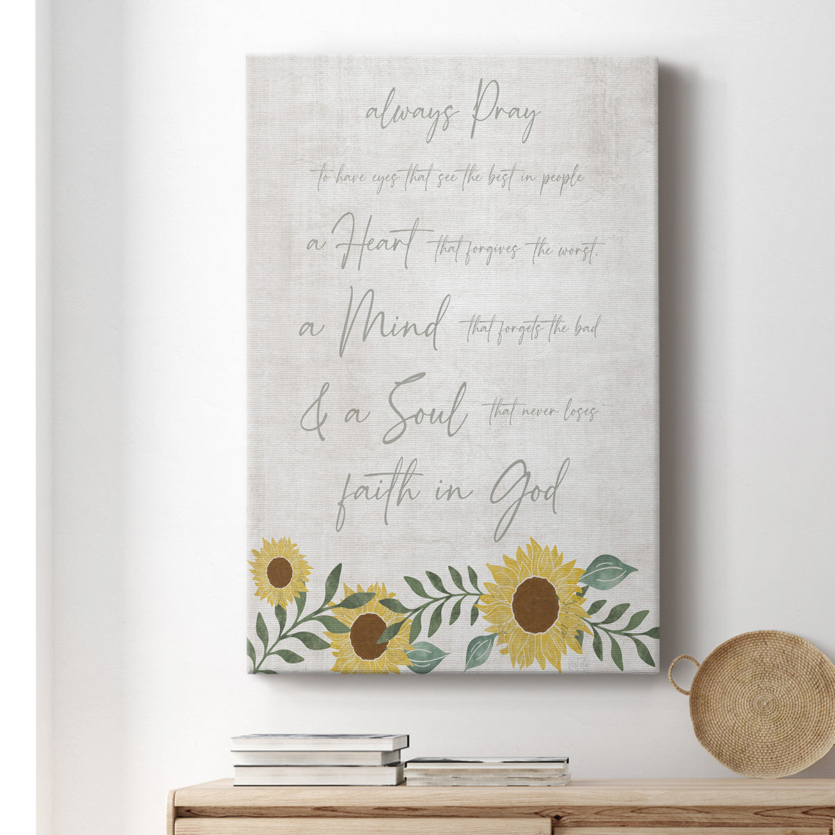 Always Pray Premium Gallery Wrapped Canvas - Ready to Hang