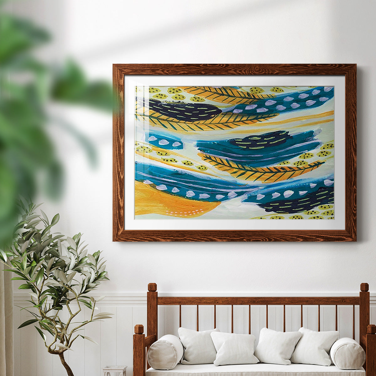 Feathery I-Premium Framed Print - Ready to Hang