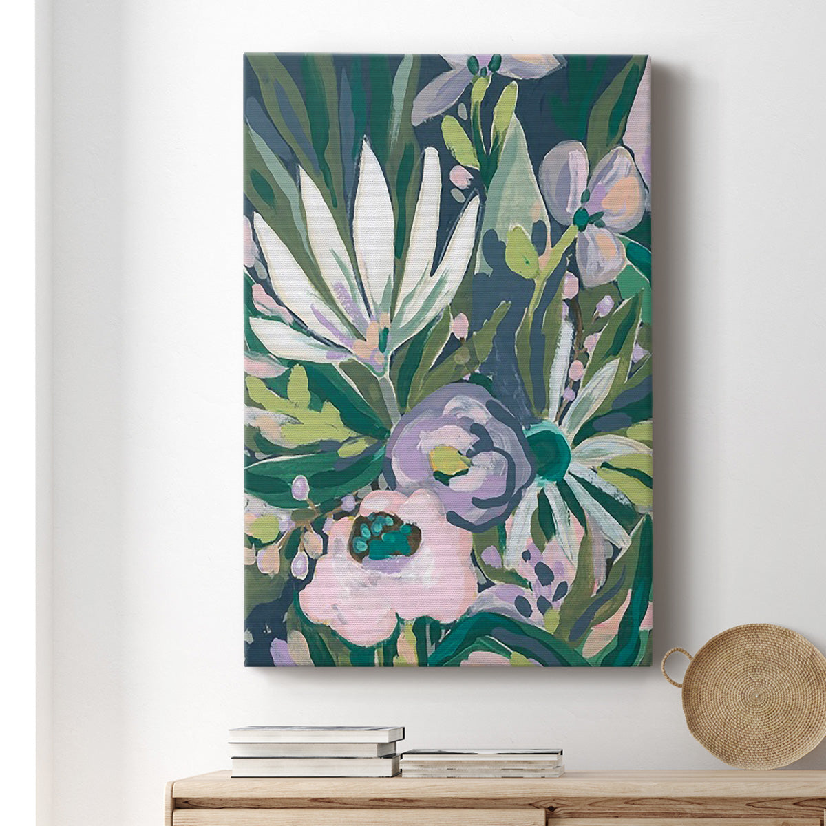 Purple Jungle Garden I Premium Gallery Wrapped Canvas - Ready to Hang