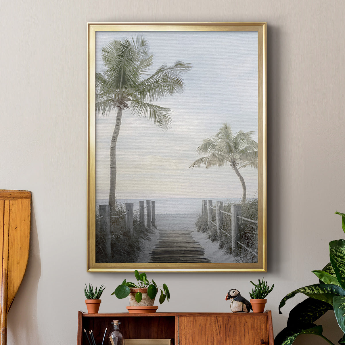 Palm Walk Premium Framed Print - Ready to Hang