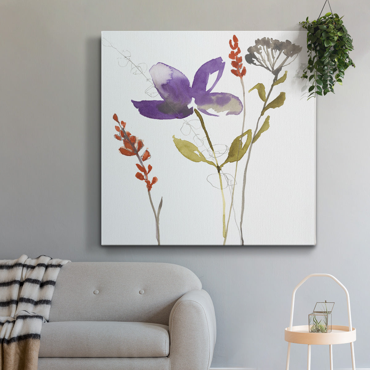 Ultraviolet Bouquet II-Premium Gallery Wrapped Canvas - Ready to Hang