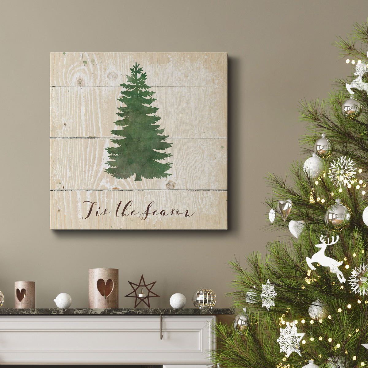 Tis the Season Pine-Premium Gallery Wrapped Canvas - Ready to Hang
