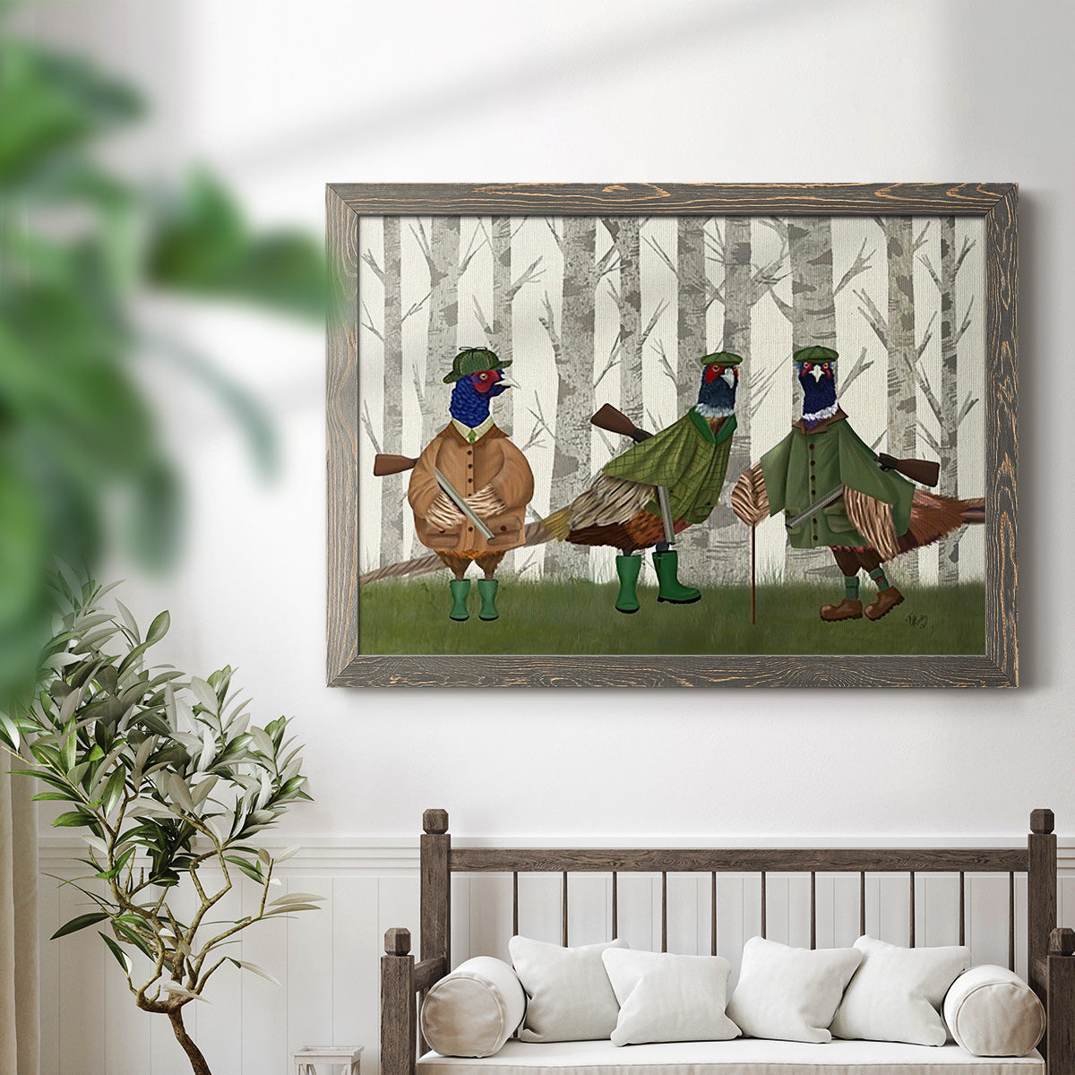 Pheasant Shooting Party Group 2-Premium Framed Canvas - Ready to Hang