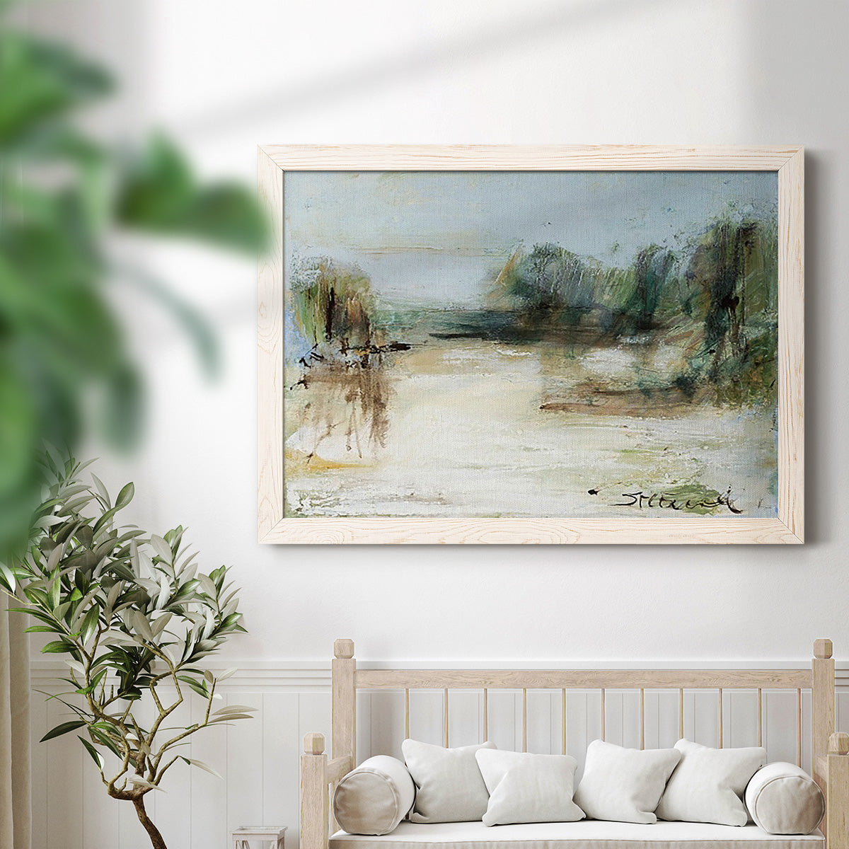 Wintery Horizon III-Premium Framed Canvas - Ready to Hang