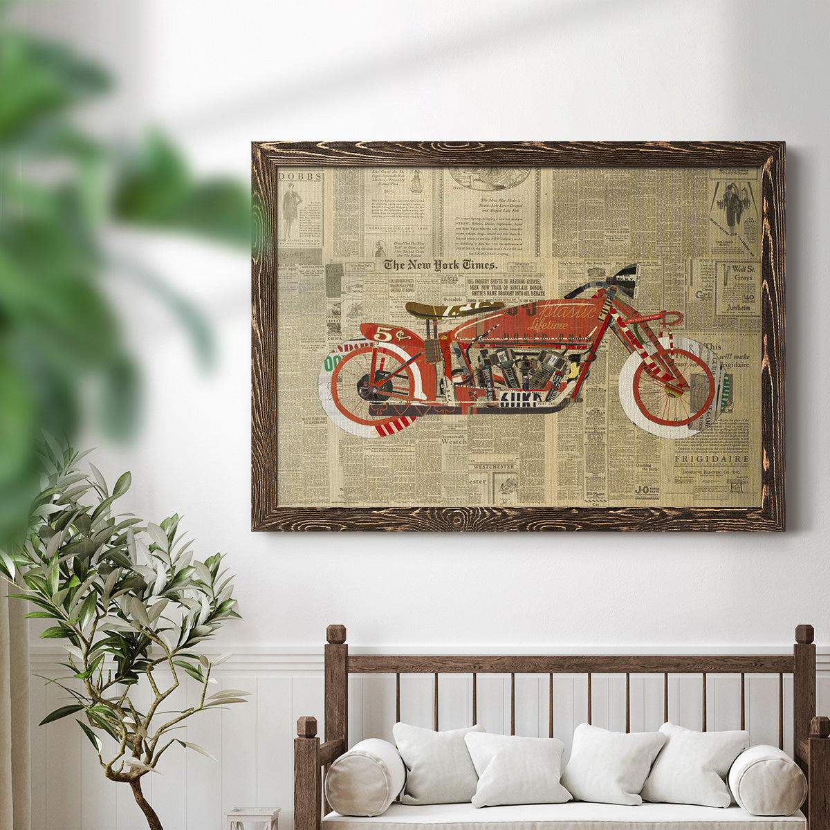 Vintage Red-Premium Framed Canvas - Ready to Hang