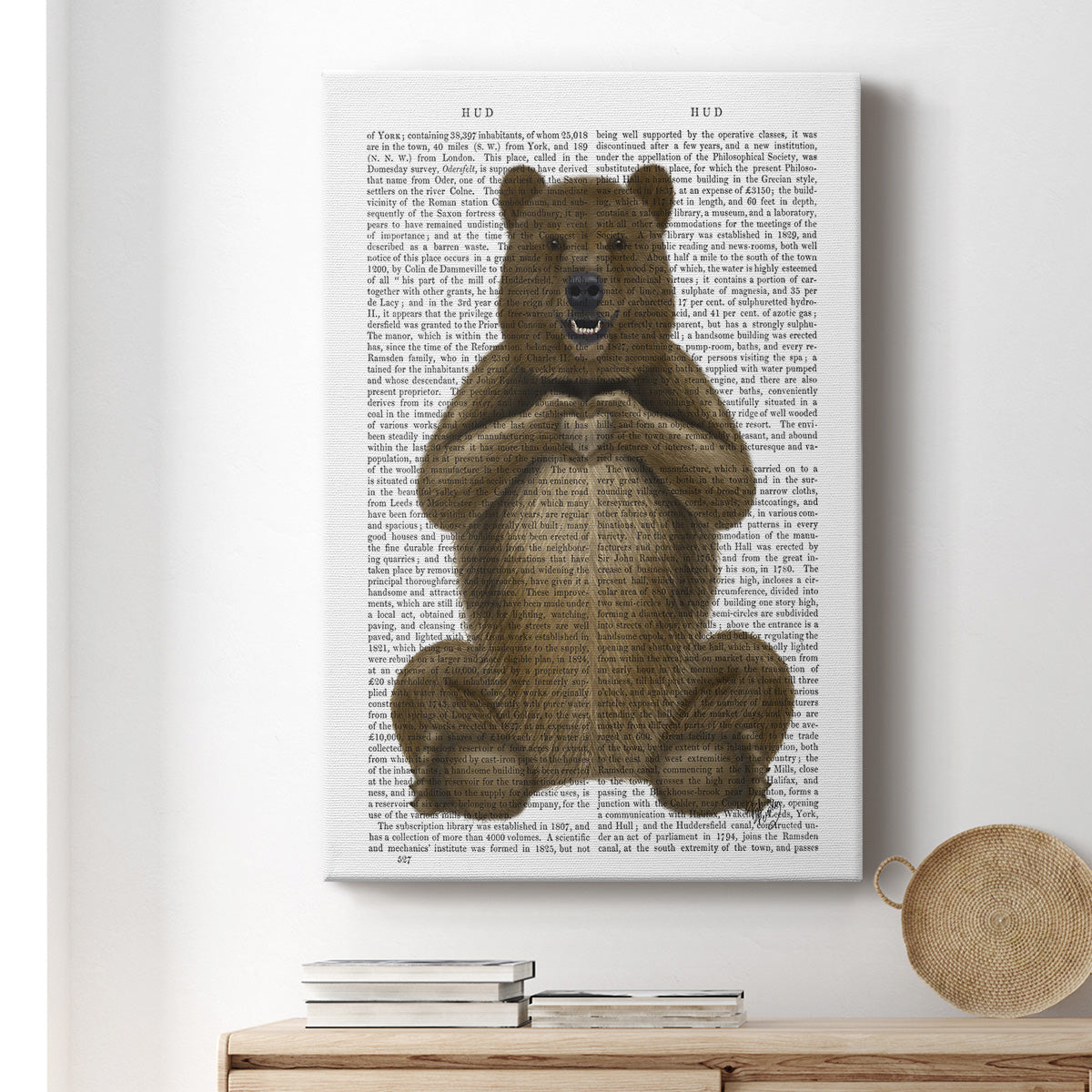 Bear and Hand Heart Premium Gallery Wrapped Canvas - Ready to Hang