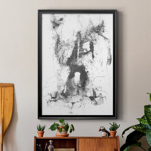 Graphite Abstract II Premium Framed Print - Ready to Hang