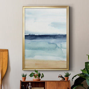 Watercolor Ocean Horizon I Premium Framed Print - Ready to Hang