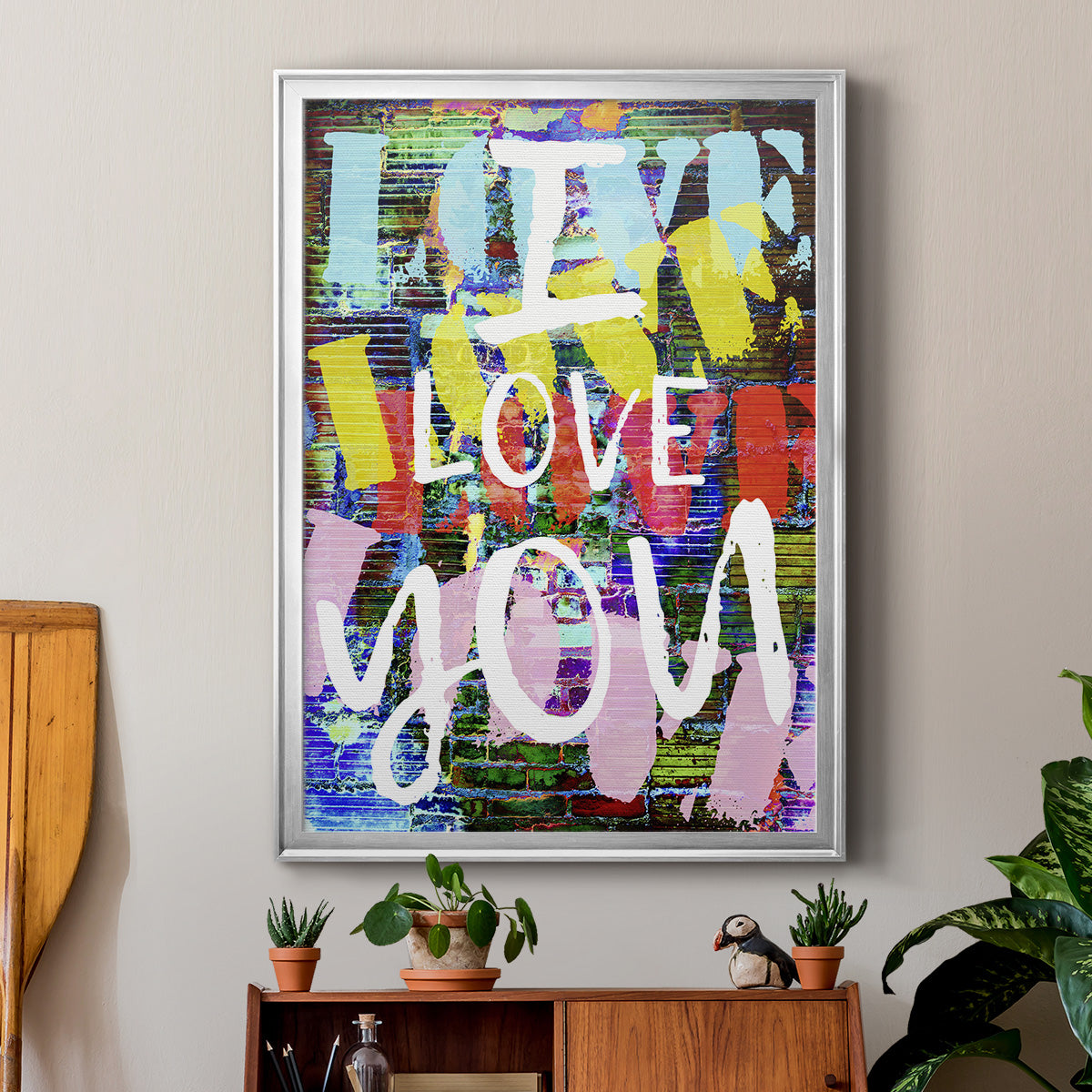 Graffiti Love II Premium Framed Print - Ready to Hang