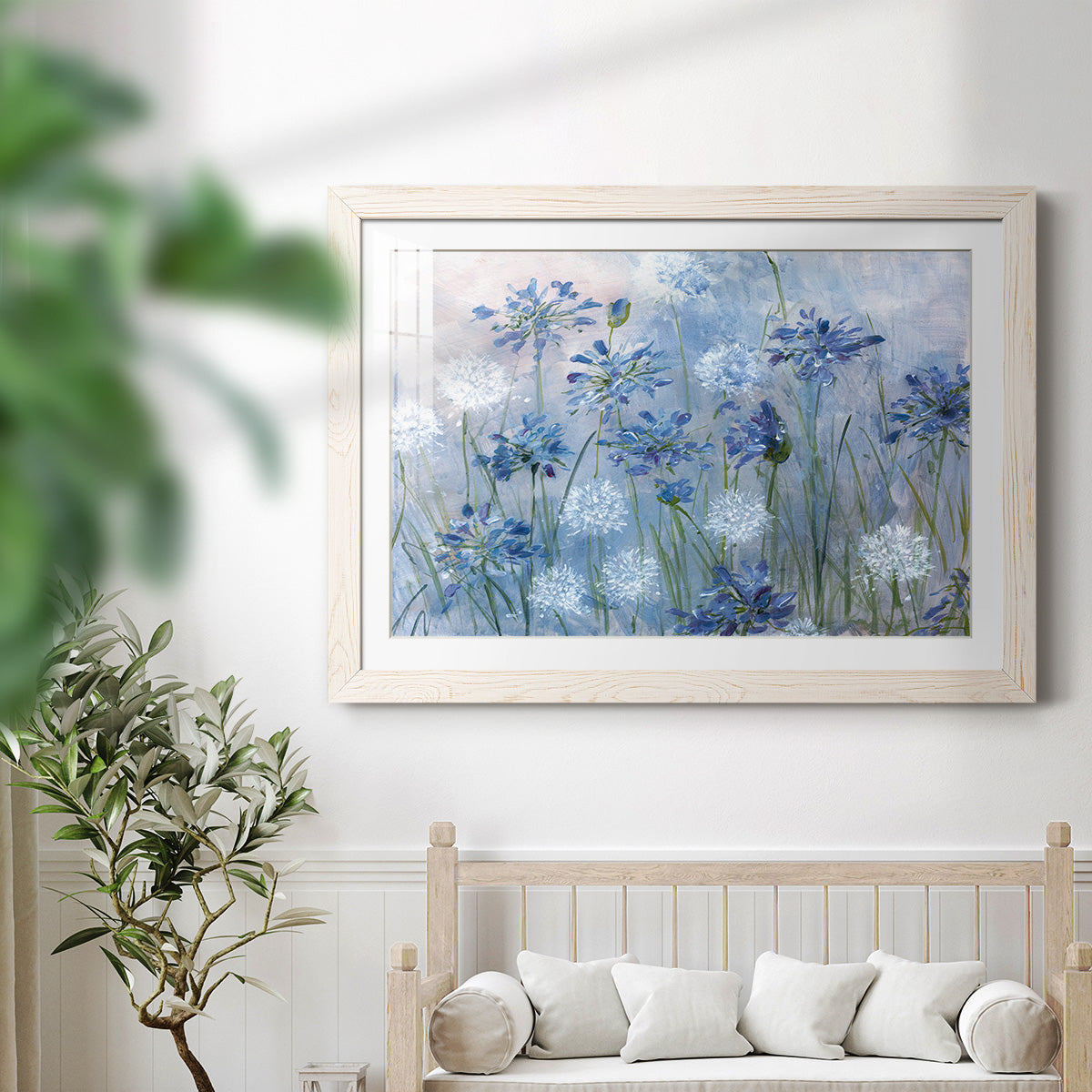 Dandelion and Agapanthus-Premium Framed Print - Ready to Hang