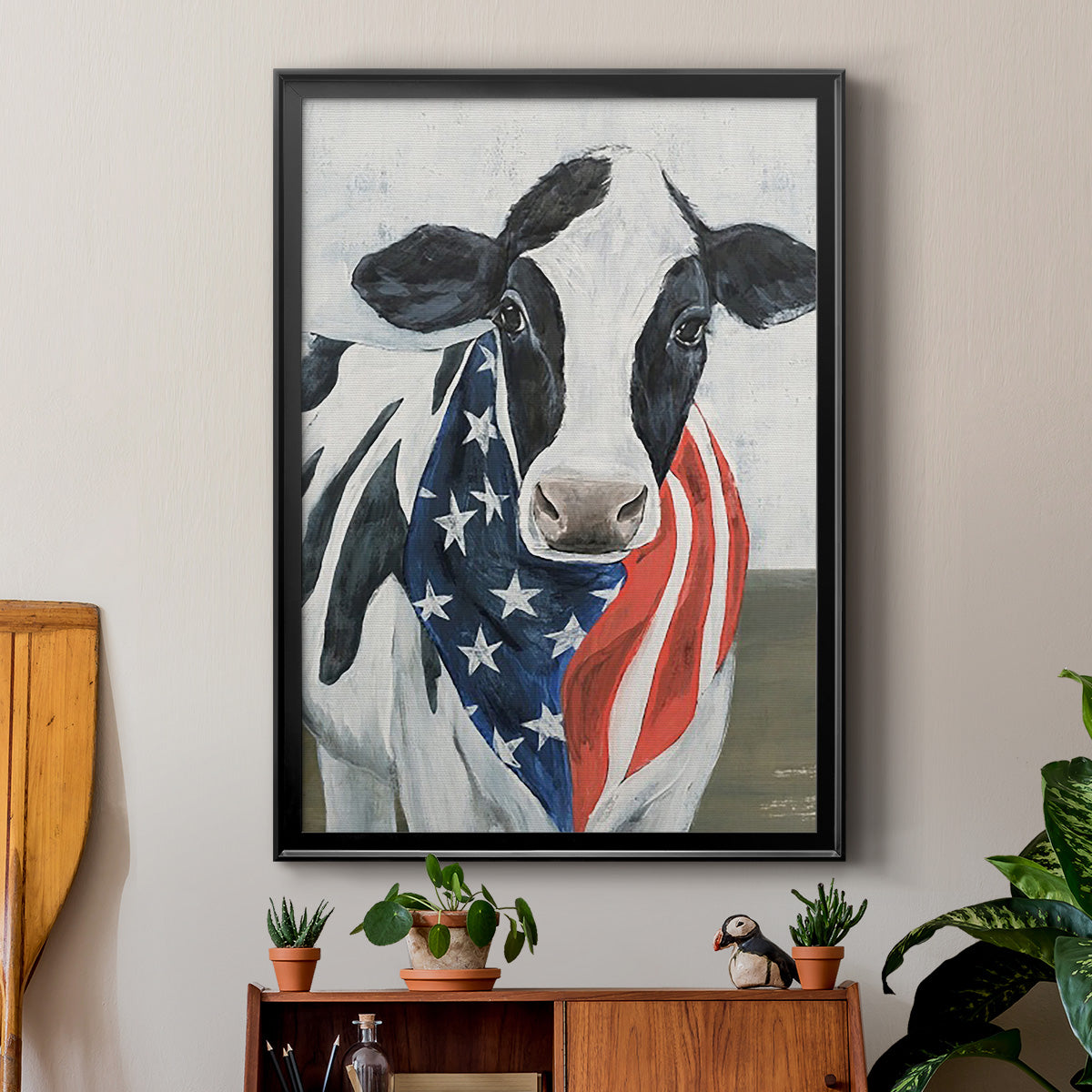 American Cow II Premium Framed Print - Ready to Hang