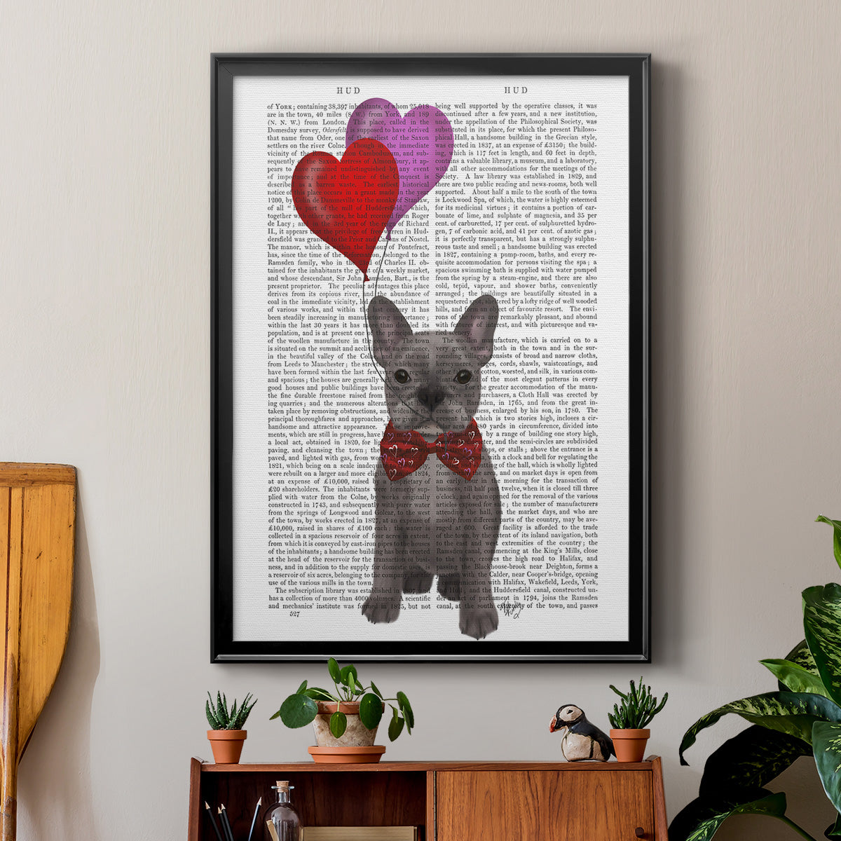 French Bulldog and Balloons Premium Framed Print - Ready to Hang