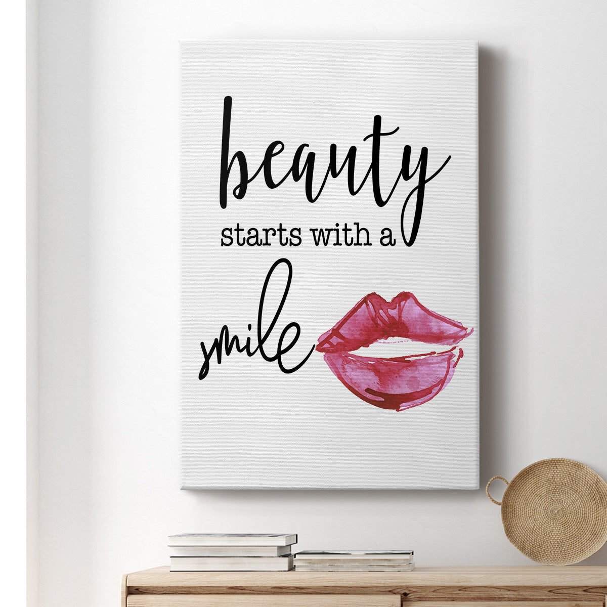 Beauty Starts With A Smile Premium Gallery Wrapped Canvas - Ready to Hang