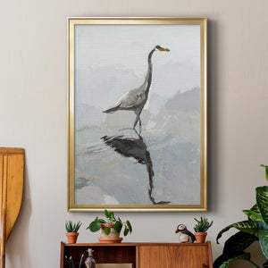 Heron Premium Framed Print - Ready to Hang