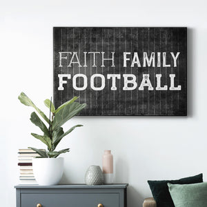 Faith Family Football Premium Gallery Wrapped Canvas - Ready to Hang