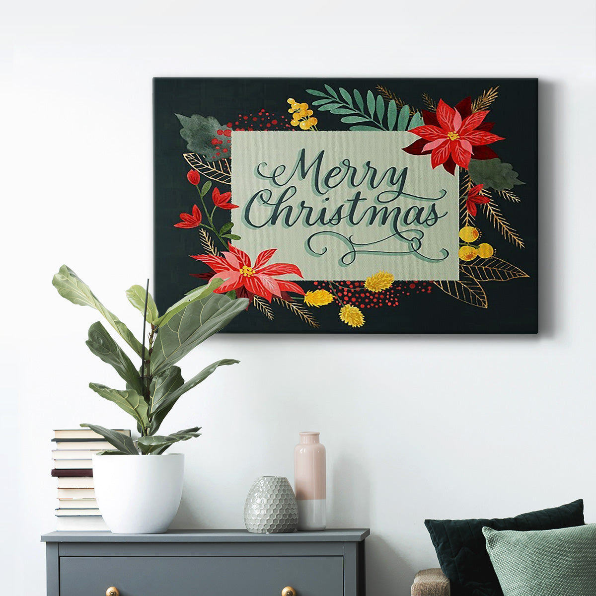 Bright Christmas Night  I Premium Gallery Wrapped Canvas - Ready to Hang