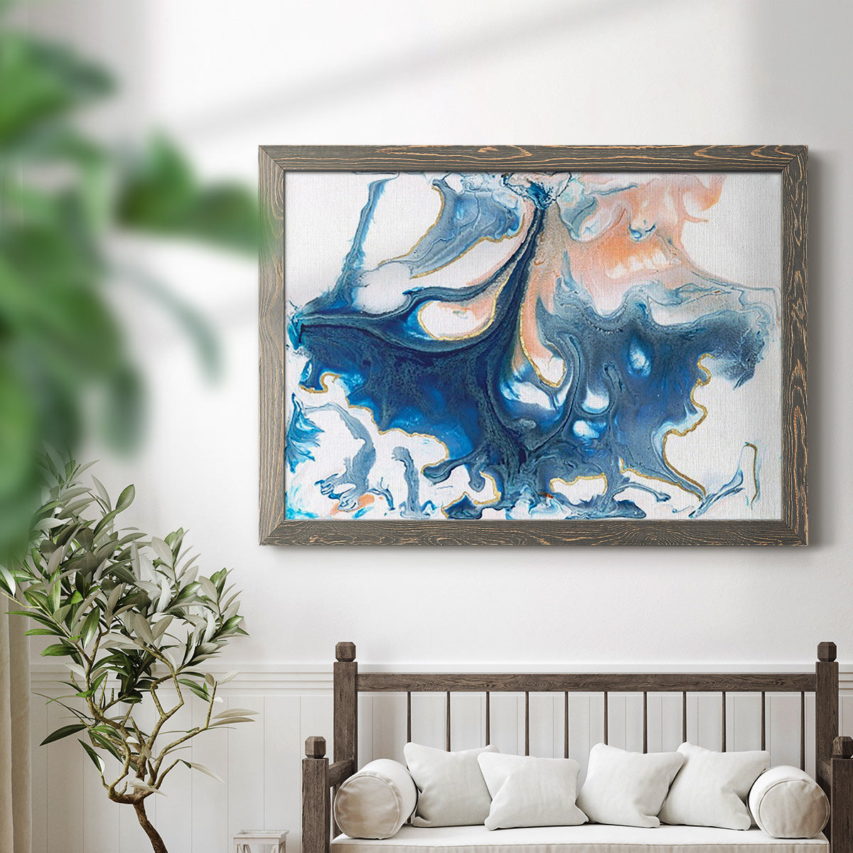 Dancing Blue I-Premium Framed Canvas - Ready to Hang