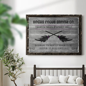 Hocus Pocus Broom Co.-Premium Framed Canvas - Ready to Hang