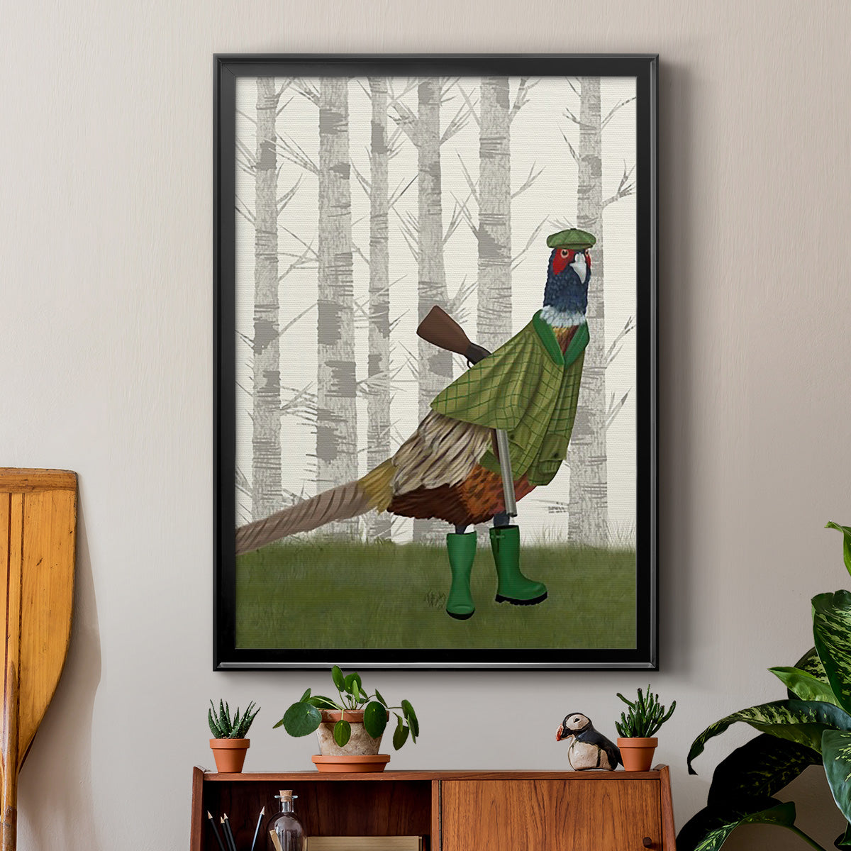 Pheasant Shooting Party 2 Premium Framed Print - Ready to Hang