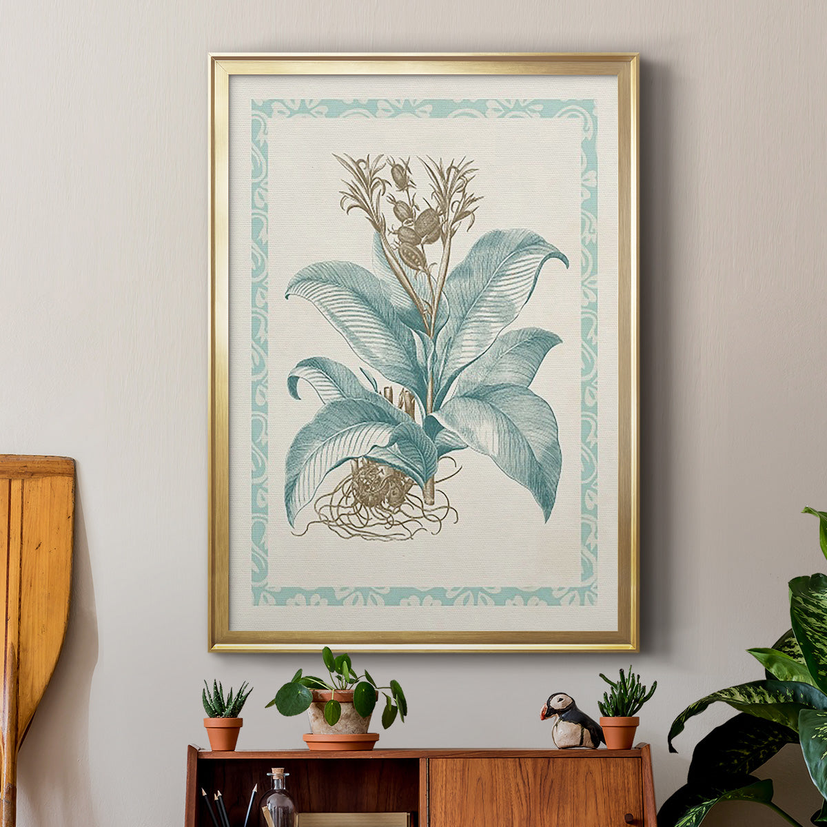 Willow Blue Besler III Premium Framed Print - Ready to Hang