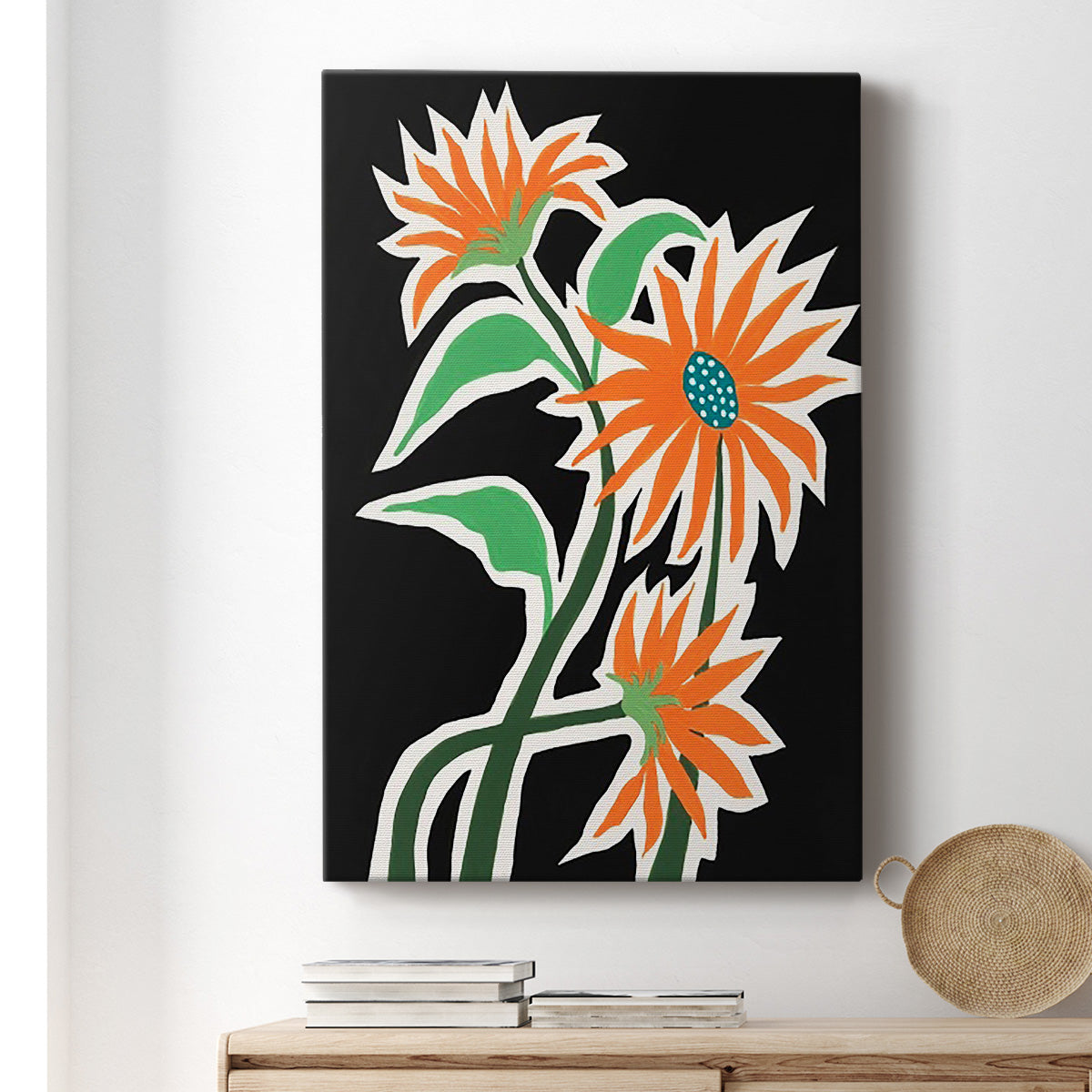 Pop Flowers III Premium Gallery Wrapped Canvas - Ready to Hang
