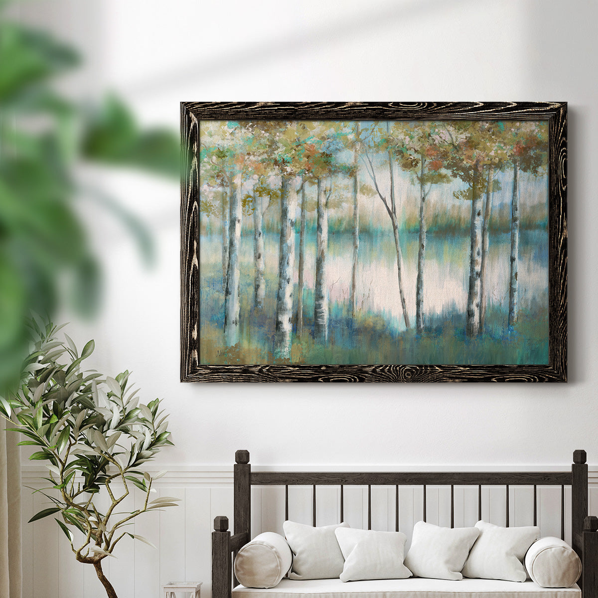 Aspen Lake-Premium Framed Canvas - Ready to Hang