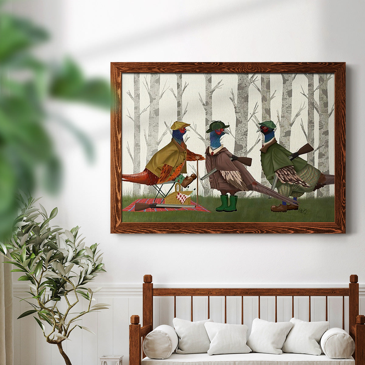 Pheasant Shooting Party Group 1-Premium Framed Canvas - Ready to Hang