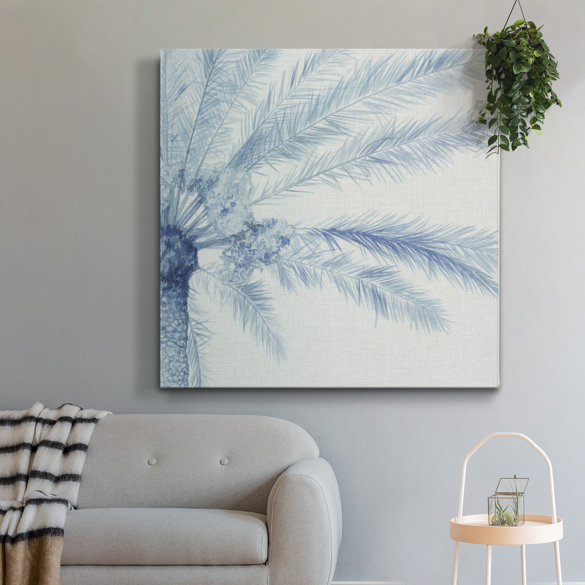 Chambray Palms II-Premium Gallery Wrapped Canvas - Ready to Hang