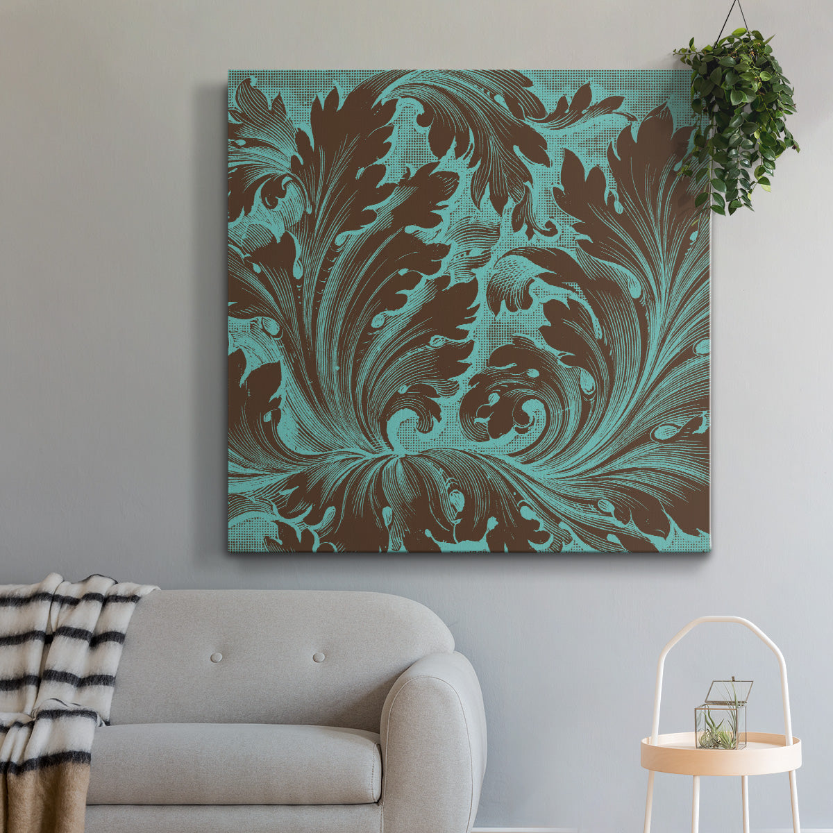 Azure Acanthus IV-Premium Gallery Wrapped Canvas - Ready to Hang