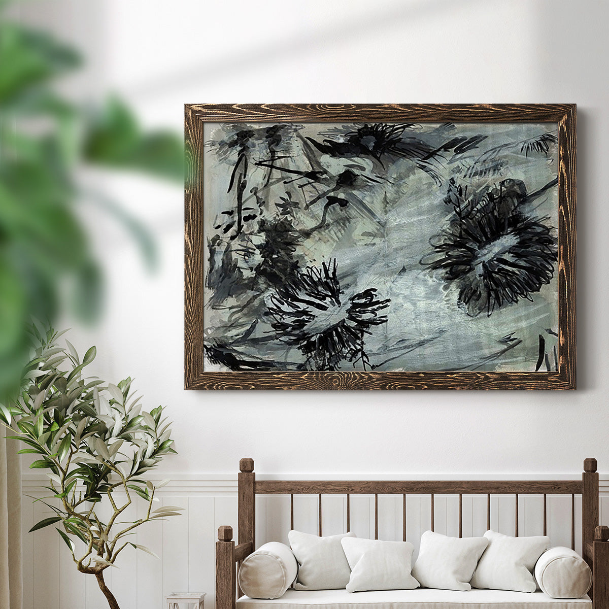 Black & White Chinois I-Premium Framed Canvas - Ready to Hang