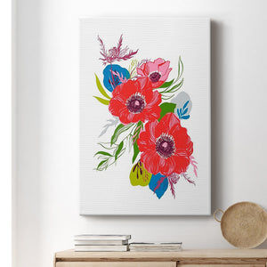 Brilliant Poppies II Premium Gallery Wrapped Canvas - Ready to Hang