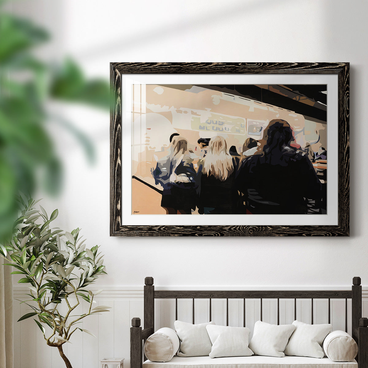 Late Night Queue-Premium Framed Print - Ready to Hang
