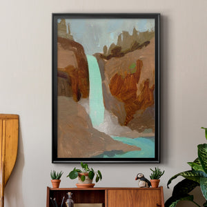 Turquoise Falls I Premium Framed Print - Ready to Hang