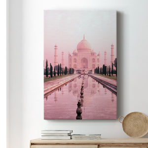 Taj Mahal in Pink Light - Canvas Art Print