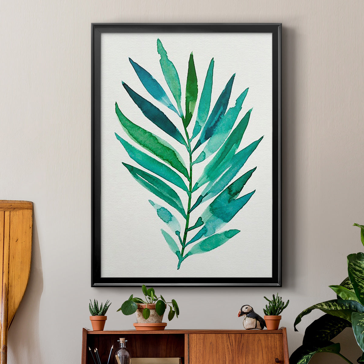 Palm Frond Flow I Premium Framed Print - Ready to Hang