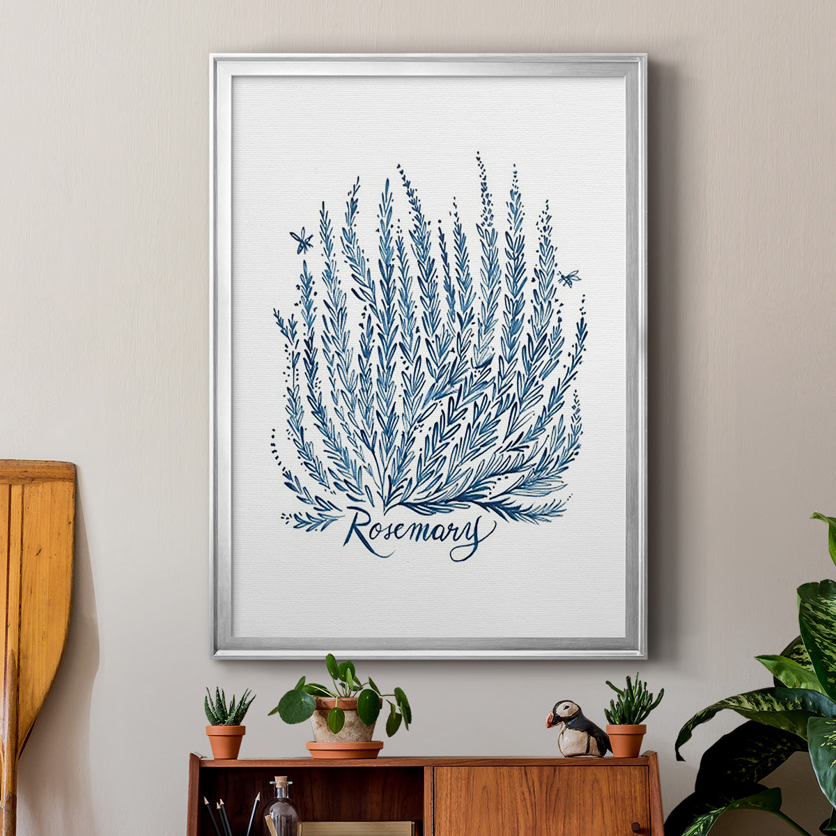 Summer Herb Garden Sketches III Premium Framed Print - Ready to Hang