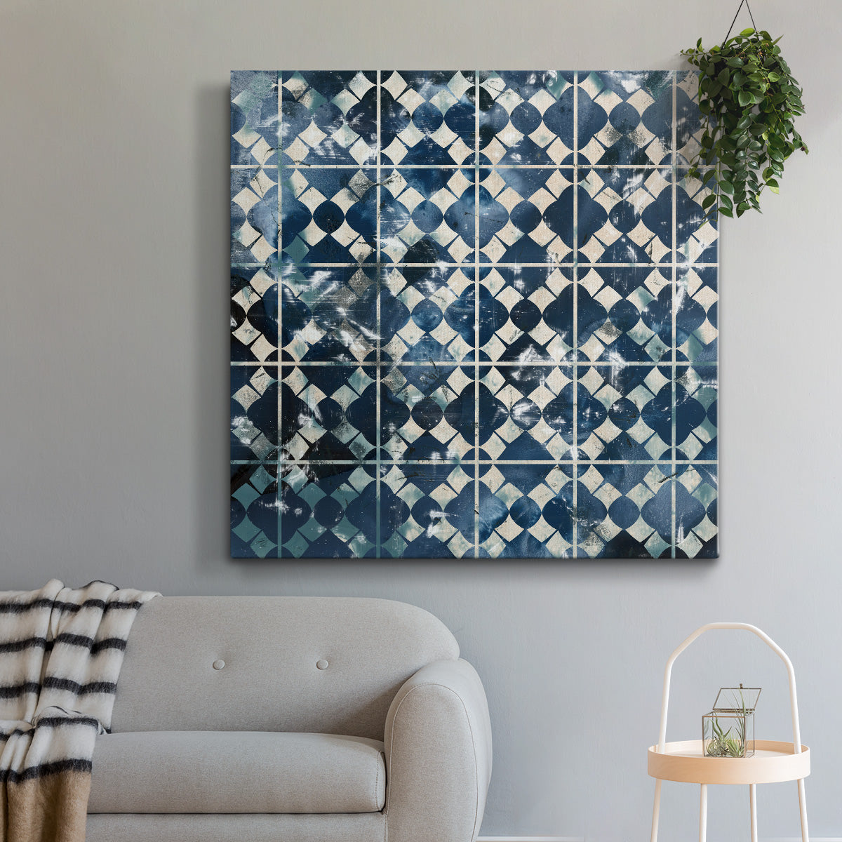 Tile-Dye V-Premium Gallery Wrapped Canvas - Ready to Hang