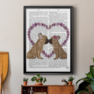 French Kiss and Flower Heart Premium Framed Print - Ready to Hang