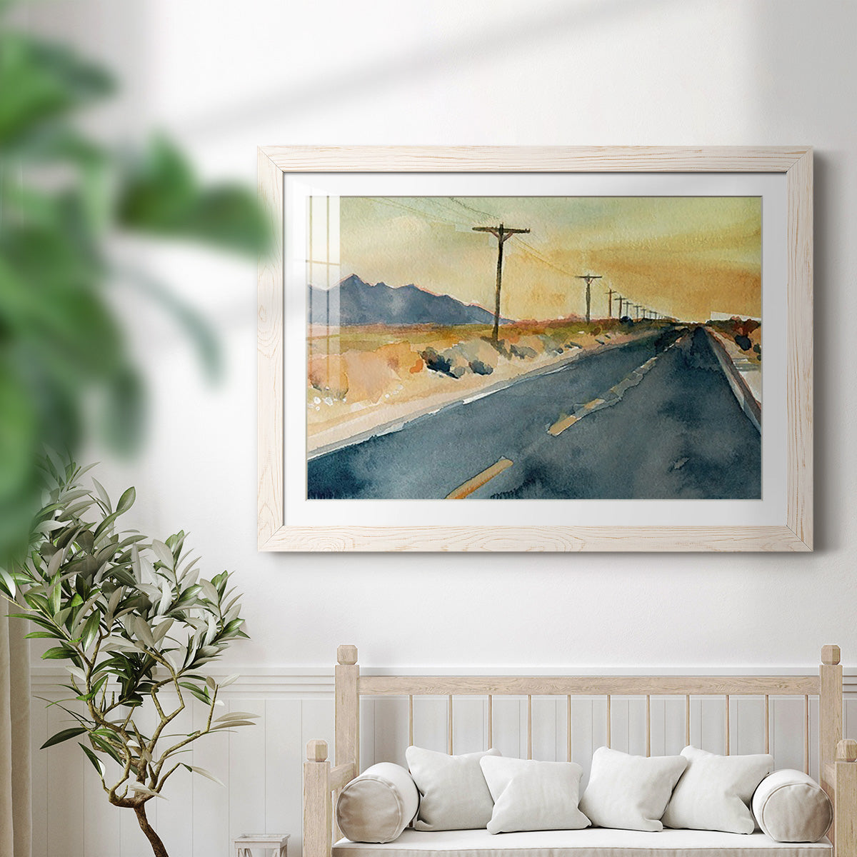 Deserted Highway II-Premium Framed Print - Ready to Hang