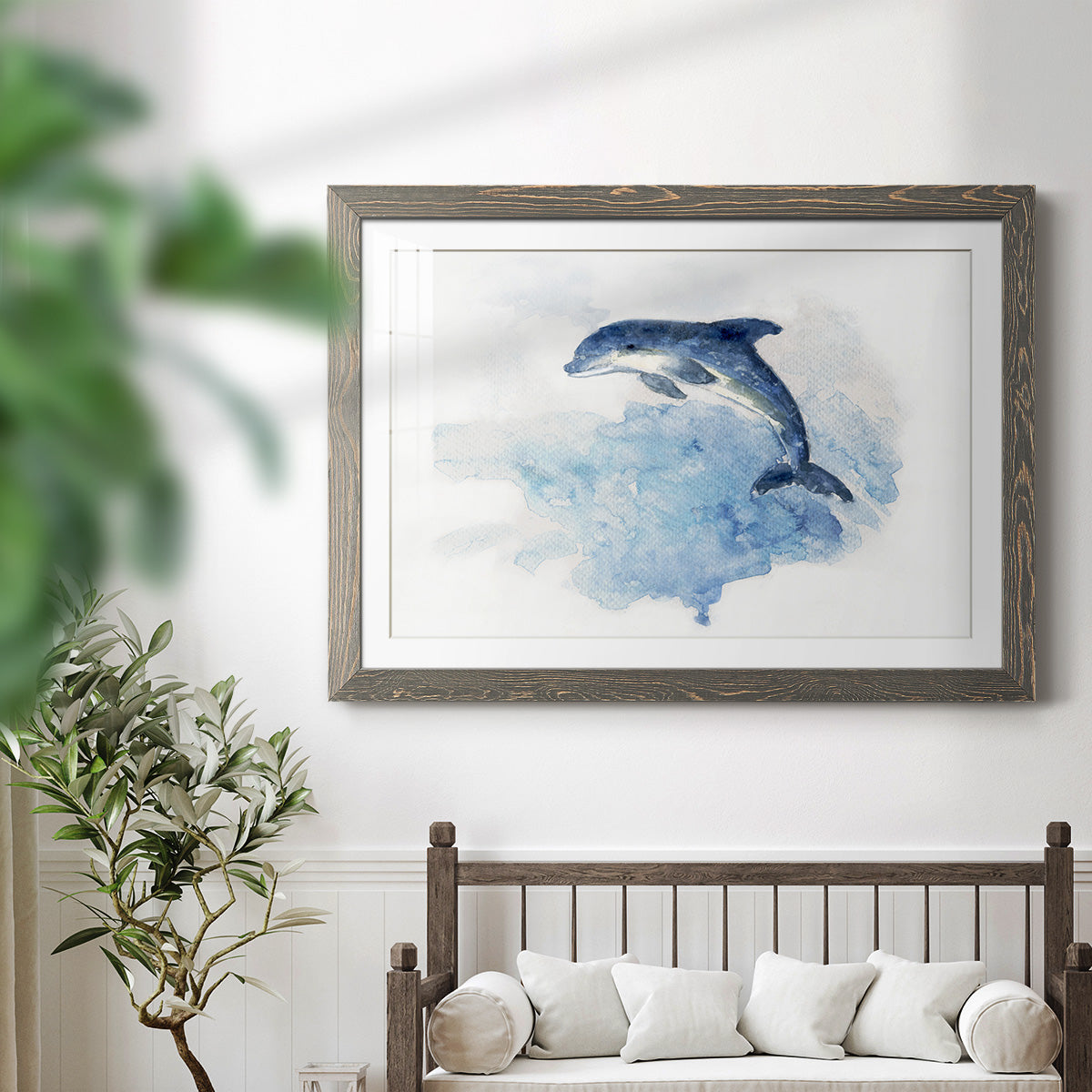 Wave Jumping-Premium Framed Print - Ready to Hang