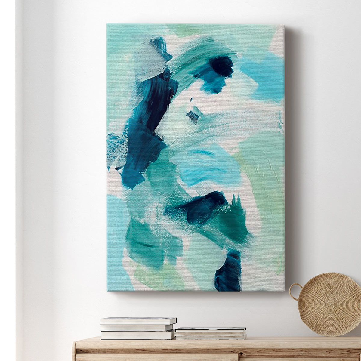 Teal Composition I Premium Gallery Wrapped Canvas - Ready to Hang