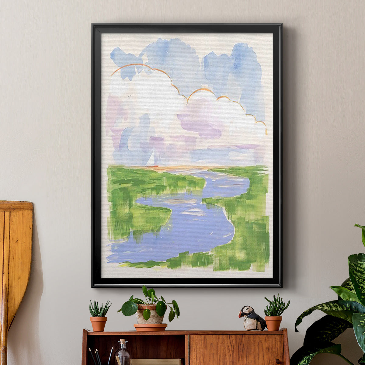 Low Country River Vista I Premium Framed Print - Ready to Hang