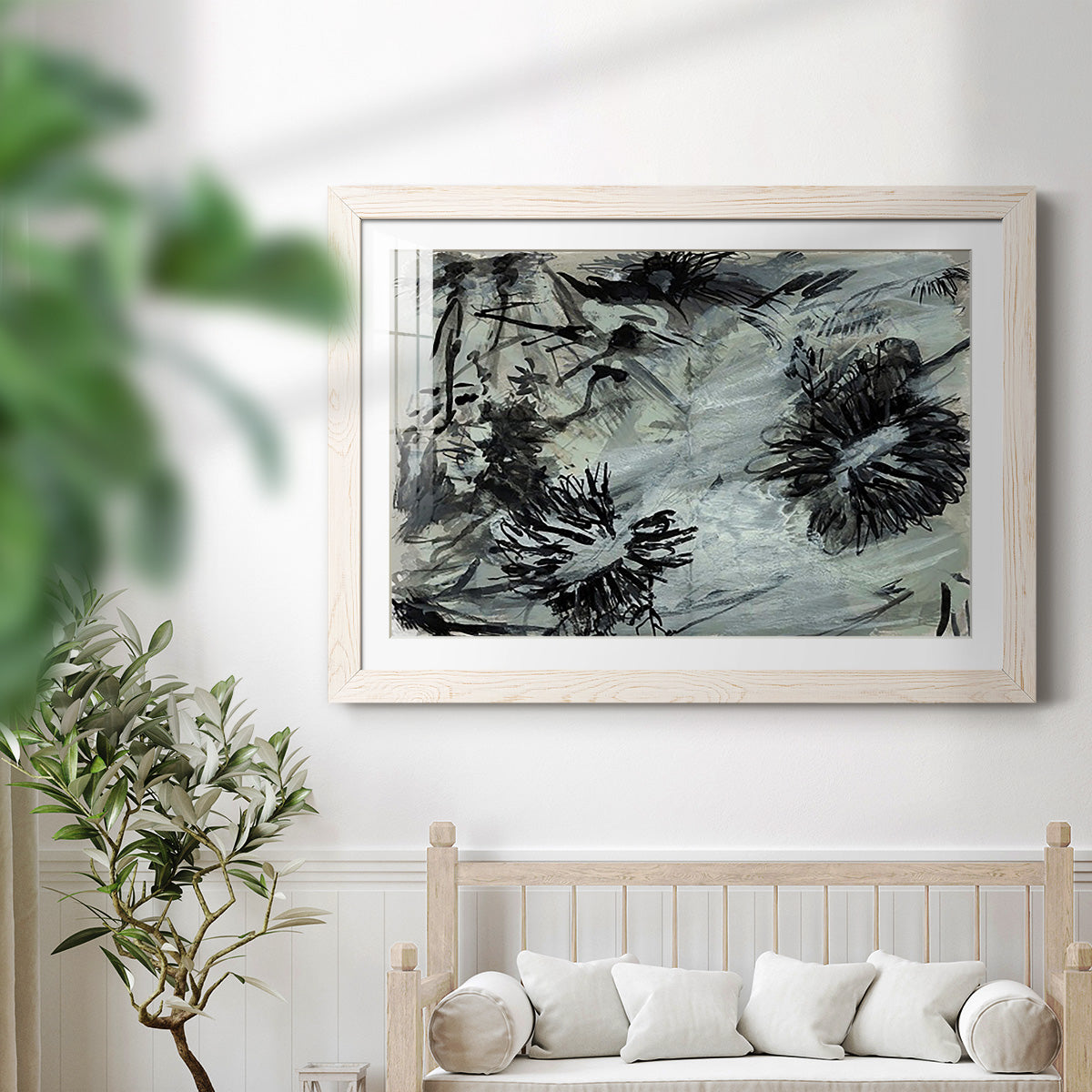 Black & White Chinois I-Premium Framed Print - Ready to Hang